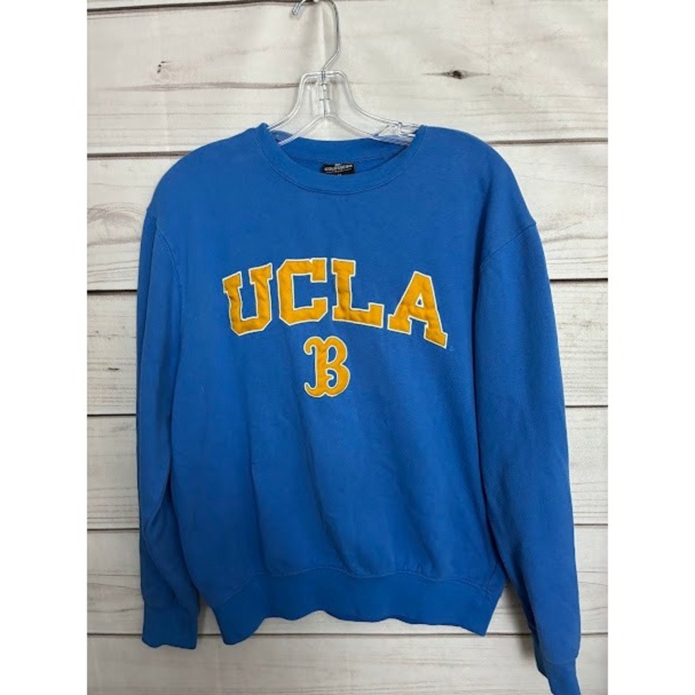 Colosseum UCLA Bruins Mens Medium Blue Crewneck Sweatshirt Tackle Twill Logo